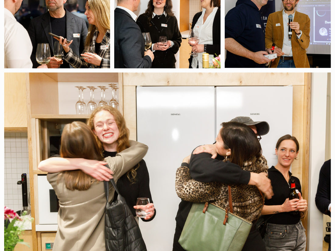 Gemütliche Networking-Atmosphäre mit Drinks und Fingerfood